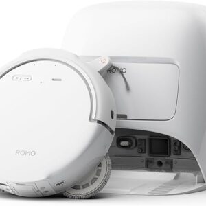 DJI ROMO s roboto dulkių siurblio šluostė, galingas siurbimas 25 000 Pa, drono lygio kliūčių aptikimas, Automatinis Šluotos valymas ir džiovinimas, Nesusipainiojantys naminių gyvūnėlių plaukai