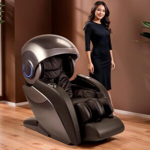 GLOBAL Relaks oma / Kronos Limited Edition 5d masažinė kėdė / juoda / presoterapija I Aromaterapija I šviesos terapija I termoterapija I 3D Bluetooth Garsas / Nulis gravitacijos I Nulis erdvės