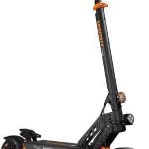 Elektrinis paspirtukas Kamikaze K1 Plus - 1000 vatų variklis, 48 V 20 Ah akumuliatorius, nuotolis iki 80 km, greitis 20 km/h, 10" ratai, Dvigubas diskinis stabdys, pakaba, IP 5, juoda