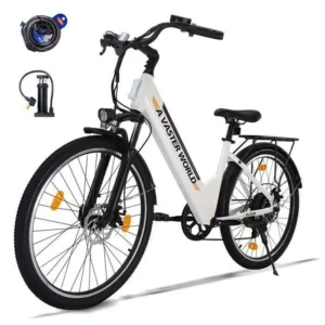 AVDLEU 26" elektrinis dviratis – 500 W variklis – 48 V / 10,4 Ah baterija – maksimalus greitis 25 km/h – maksimalus nuotolis 85 km – 7 pavarų „Shimano“ sistema